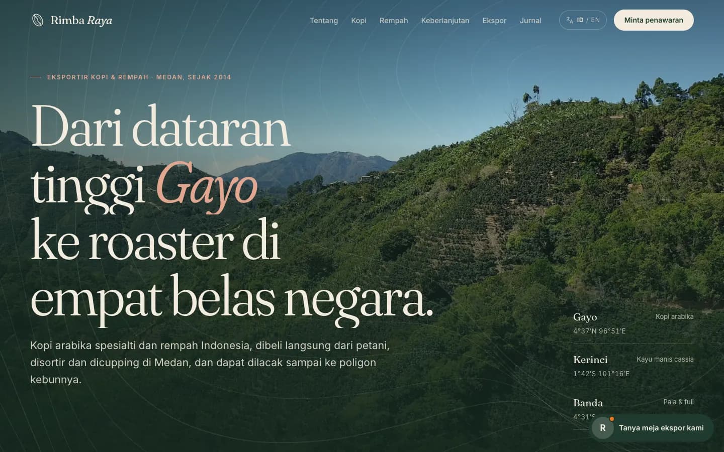 Rimba Raya Agro, tampilan komputer